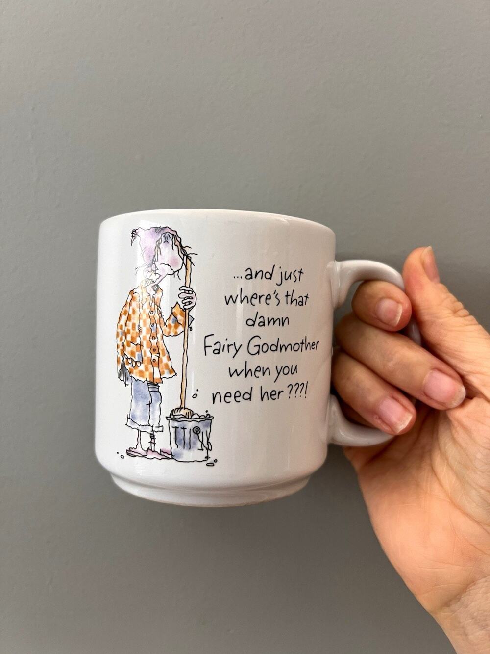 Current, Inc. Fairy Godmother Vintage White Ceramic Coffee Mug 11 fl oz 23508